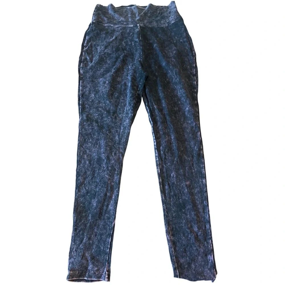 ZENANA SIGNATURE Women's pink  Acid Wash‎ Leggings Pants Size L Cotton Spandex